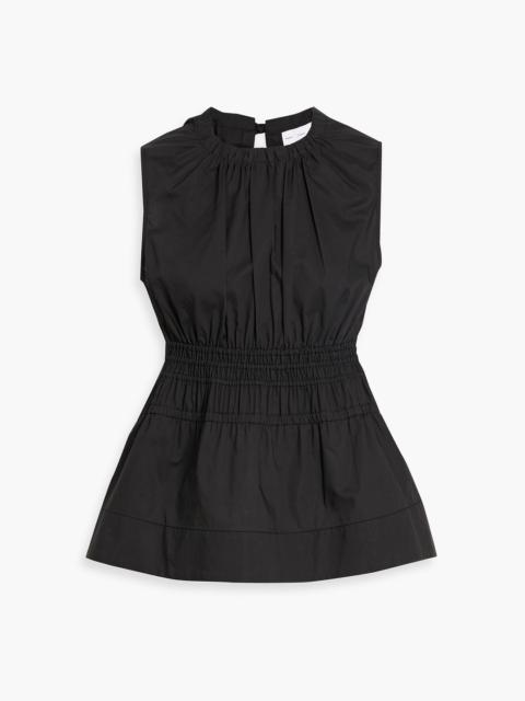 Other Designers Birdie shirred cotton-poplin top