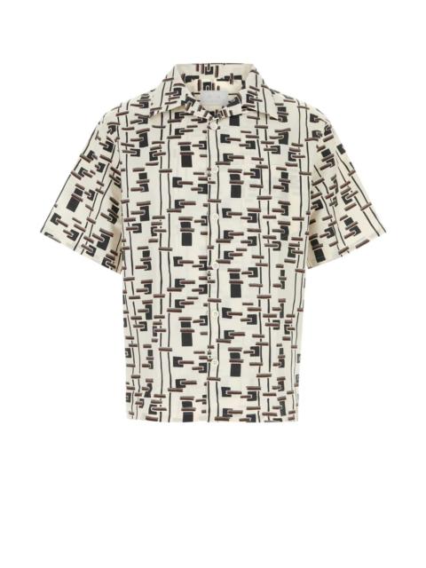 Prada Prada Men Printed Poplin Shirt
