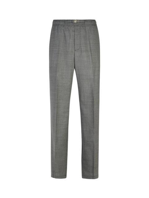 VERSACE Grey Virgin Wool Trousers