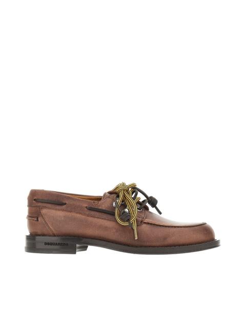 DSQUARED2 Dsquared2 Men 'D2 Cottage' Leather Boat Shoes