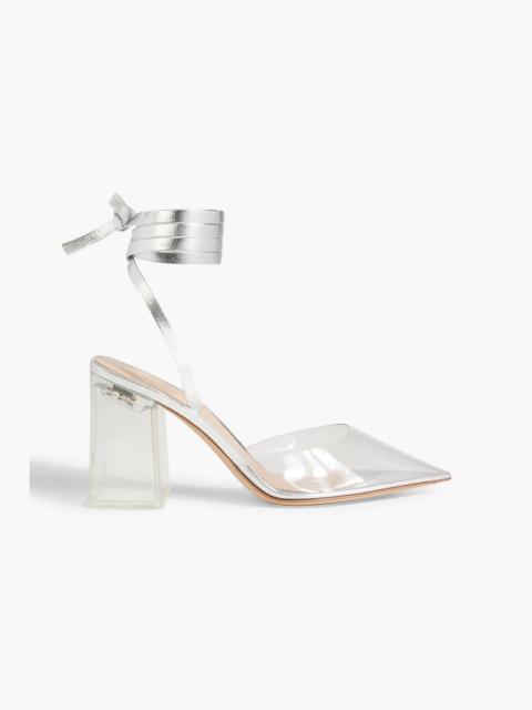 Gianvito Rossi Metallic leather and PVC pumps