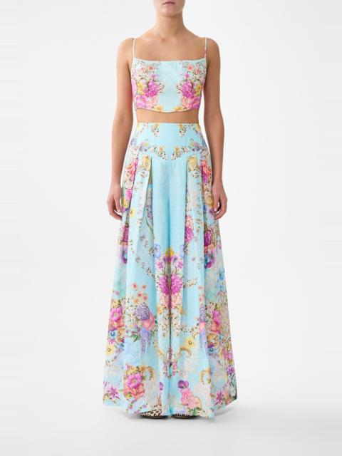 CAMILLA CORSET WAIST WIDE LEG PANT