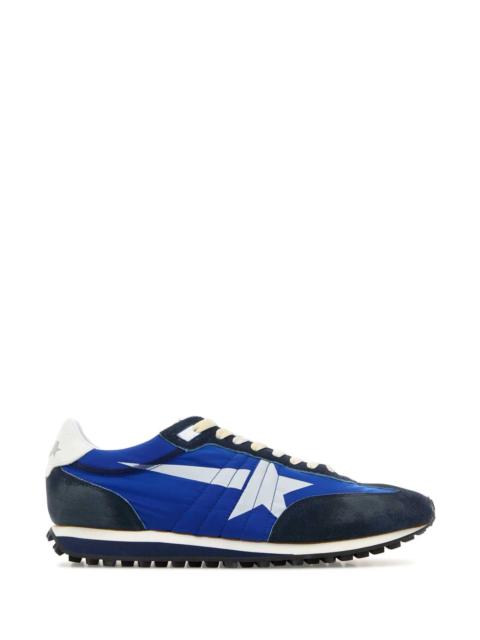 Golden Goose Golden Goose Deluxe Brand Men Blue Fabric And Suede Running Marathon Sneakers