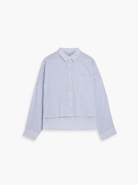 ALEX MILL Jo cropped striped cotton-voile shirt
