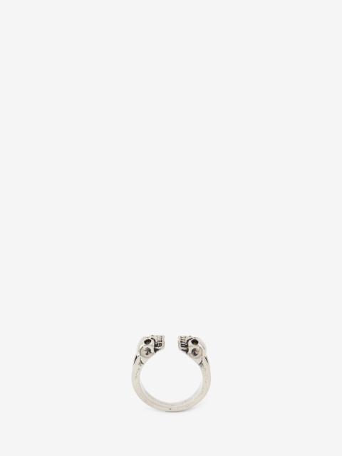 Alexander McQueen Twin Skull Ring