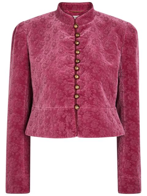Chloé Chloe Embroidered-jacquard Velvet Jacket