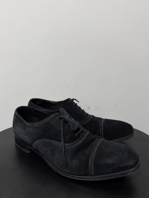 Prada Prada Suede Stitch Derby Shoes
