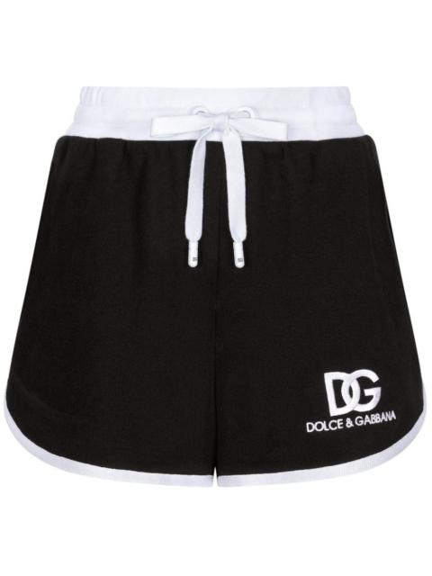 Dolce & Gabbana logo-embroidered drawstring-waistband shorts