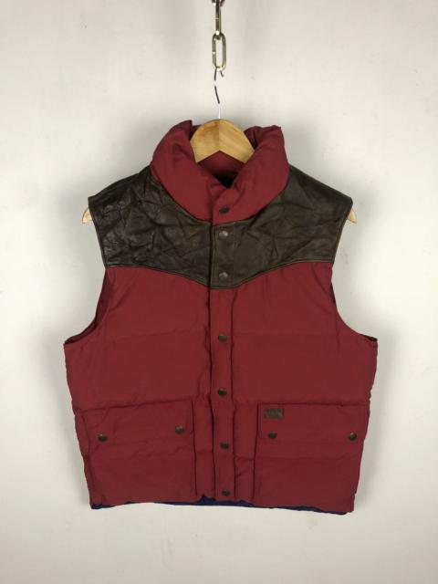 Other Designers Vintage Polo Ralph Laurent Half Leather Vest