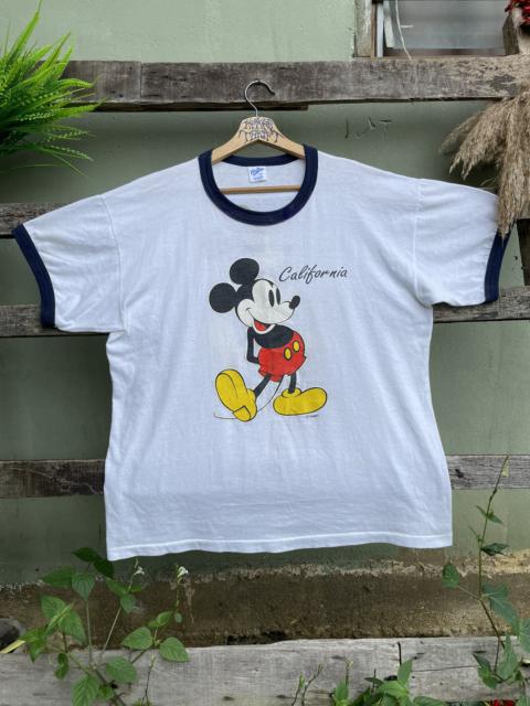 Other Designers Vintage - Vintage Mickey Mouse Mirror Ringer Tees USA 80s