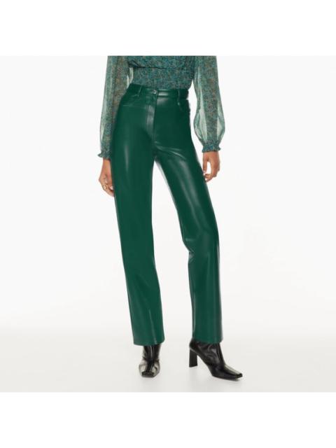 Other Designers Aritzia Wilfred “The Melina” Faux Leather Pants in Aventurine Green