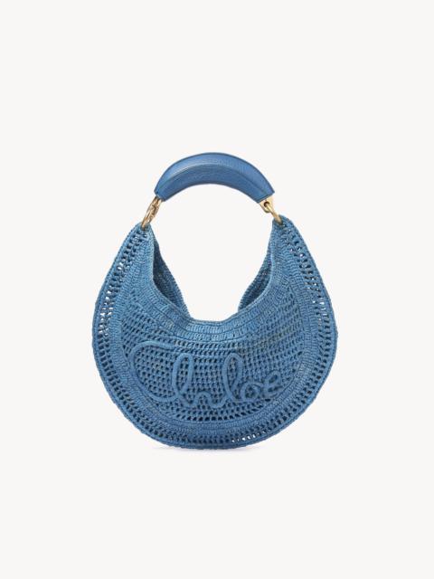 Chloé SUMMER BANANA HOBO BAG IN RAFFIA