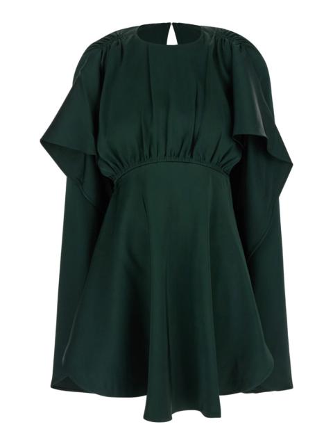 Zimmermann Zimmermann Women 'Eden' Green Mini Dress With Ruched Shoulder In Viscose Woman