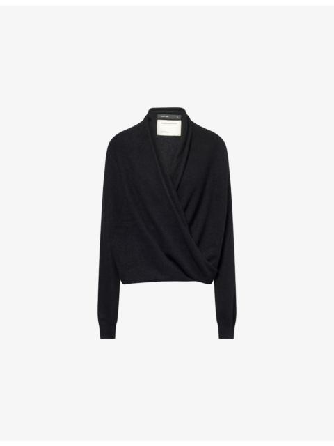 FRENCKENBERGER Cross V-Neck Cashmere Jumper