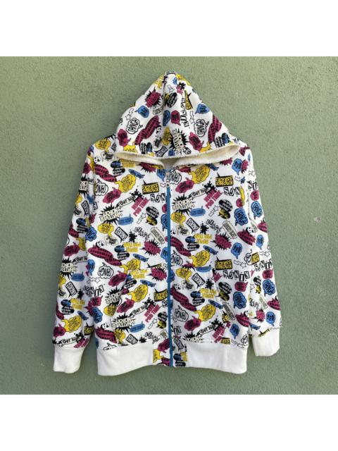 Other Designers Print All Over Me - Vintage DEFECTIBE STRUCT Full Print Zipped Hooded Jacket