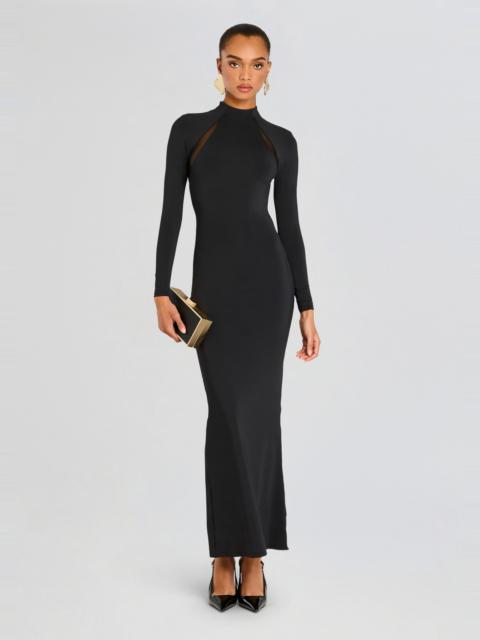 RETROFÊTE KRYSTAL MAXI DRESS WITH MESH PANELING