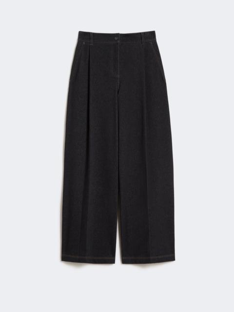 Max Mara Denim-effect jersey five-pocket trousers - ULTRAMARINE