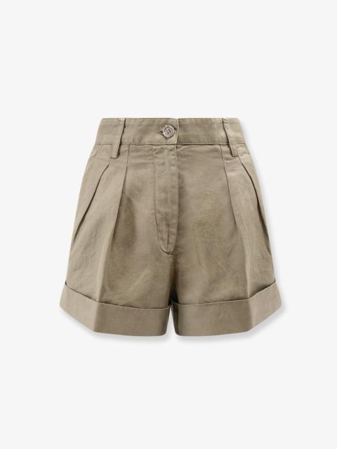 Aspesi Aspesi Cotton and Linen Shorts Beige Women