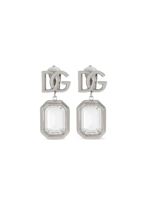 Dolce & Gabbana Brass Glass Holiday Earrings