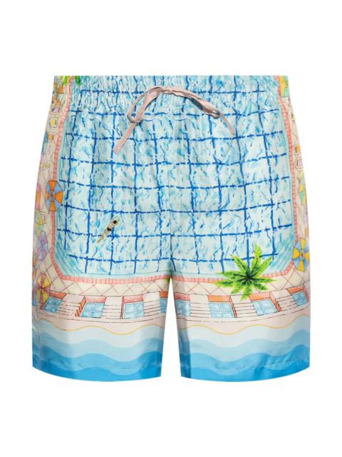 CASABLANCA LE PLONGEON SILK SHORTS