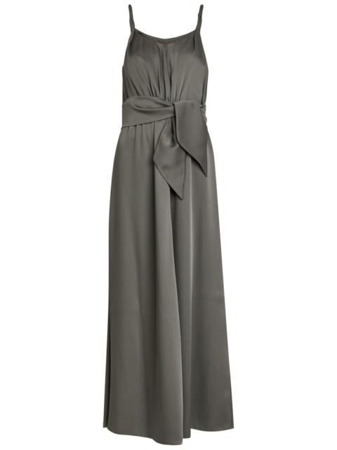 EMPORIO ARMANI Emporio Armani Tie-waist Crepe de Chine Maxi Dress