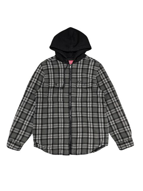 Vintage Supreme Plaid Zipper Hooded Jacket