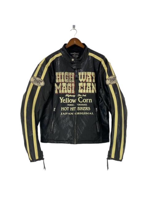 Other Designers Vintage Yellow Corn Leather Jacket Highway Magician Japan