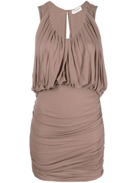 SAINT LAURENT Saint Laurent Mini Drapped Dress
