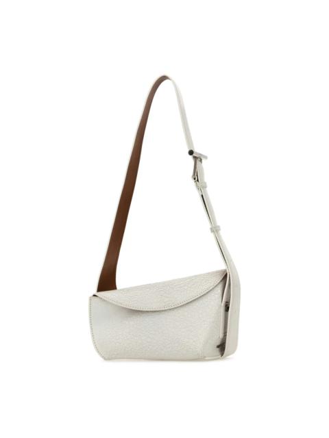 WHITE LEATHER CROSSBODY BAG