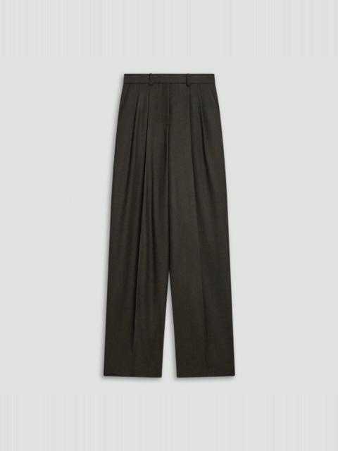 Theory Double Pleat Pant, 33'' in Sleek Flannel