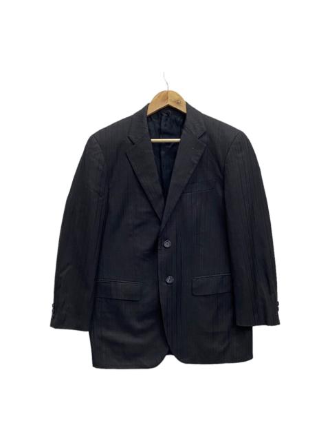 Yohji Yamamoto D’URBAN x LORO PIANA STRIPE MINIMAL BLAZER COAT