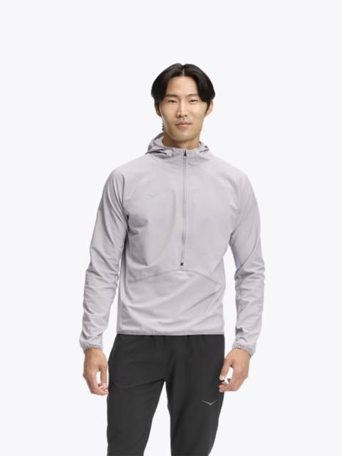HOKA Men's SkyGlow Half-Zip in Foggy Grey