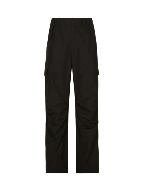 Dolce & Gabbana CARGO-POCKET LOGO-PLAQUE COTTON TROUSERS