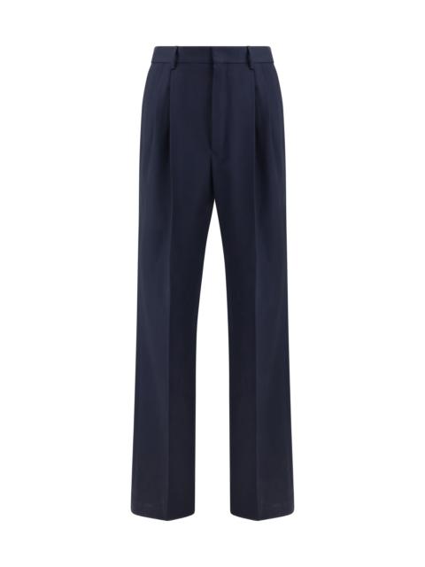 Dries Van Noten Men High Waist Wide Leg Pants