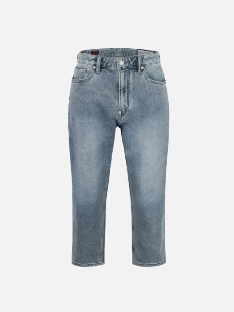 EVISU Artistic Brush Daicock Print Cropped Jeans #2027