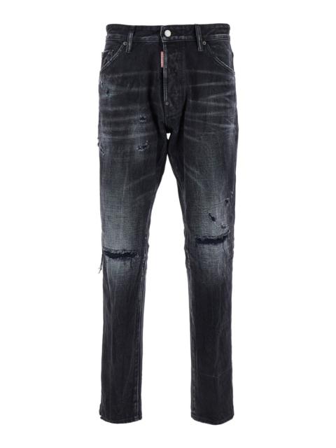 Dsquared2 Men 'Cool Guy' Black Five-Pocket Jeans With Rips In Cotton Denim Man
