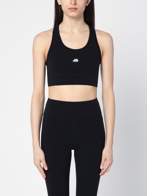 BALENCIAGA Black Activewear sleeveless top in matt nylon blend
