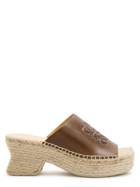 Loewe Loewe Petal 80 Espadrille Leather Slides