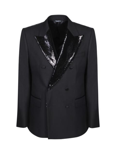 Sequin Detailed Double-breasted Blazer