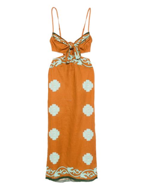 Johanna Ortiz Los Siete Mares midi dress