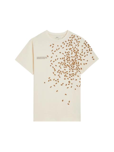 PANGAIA Womens Bee The Change Organic Cotton T-Shirt - Undyed
