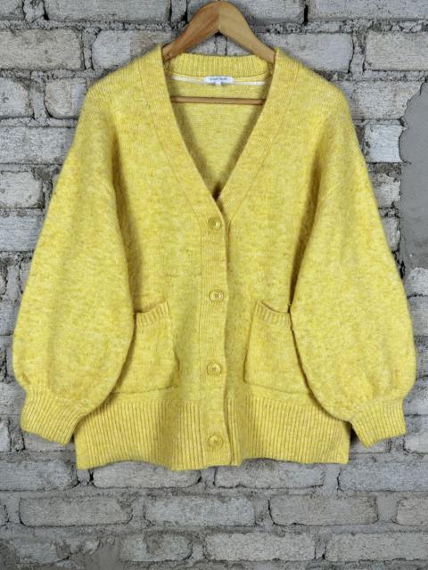 Other Designers Vintage - Global Work Shag Shaggy Fun Mohair Yellow Cardigan