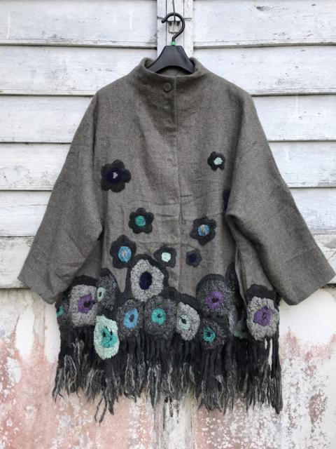 Other Designers Japanese Brand - Takuko Arts Wool Laces Poncho