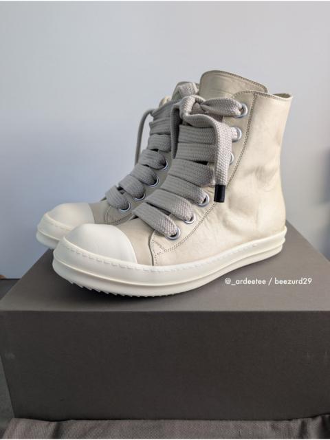 Rick Owens 💥JUMBO LACE LEATHER RAMONES HIGH PARCHMENT