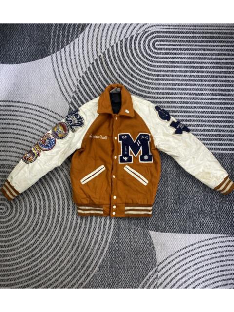 Other Designers Japanese Brand - Vintage Balfour Leather Sleeve Patches Varsity Jacket