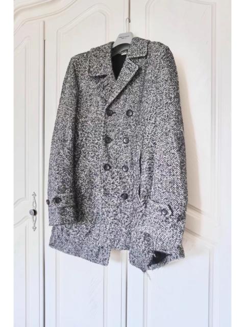 Comme des Garçons Homme Plus Comme des Garcons Homme Plus 18AW "White Shock" grey woven asymmetrical coat.