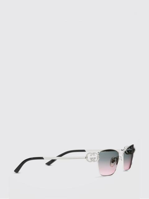 GUCCI Gucci Women Gucci Cat-Eye Metal Sunglasses With Gg Monogram And Tinted Lenses