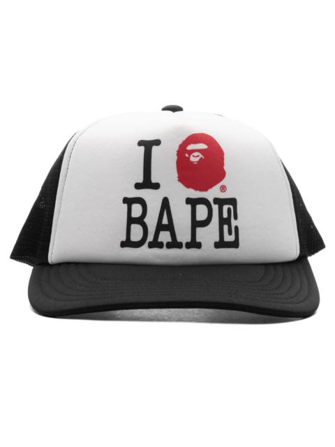 I LOVE BAPE MESH CAP - BLACK