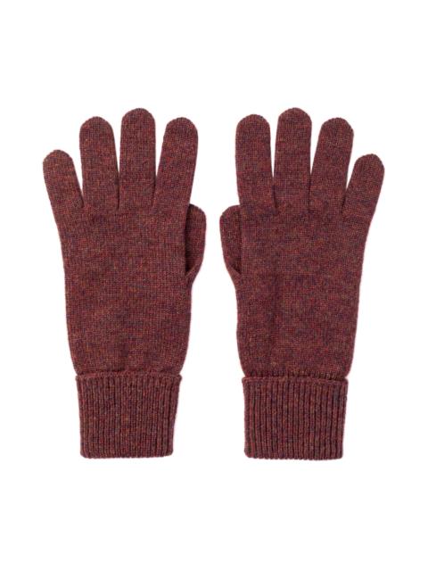 Johnstons of Elgin Purple Cashmere Gloves with Turnback Cuffs