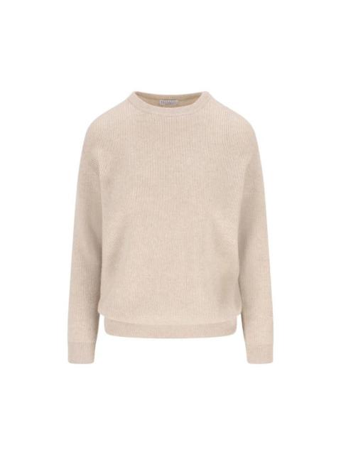 Brunello Cucinelli Brunello Cucinelli Cashmere Crewneck Knitwear Beige